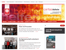 Tablet Screenshot of caritas-kelheim.de